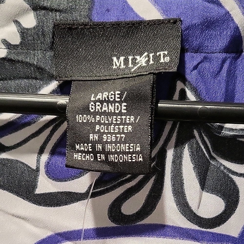 Mixit Black and Purple Abstract Top - Picture 2 of 4